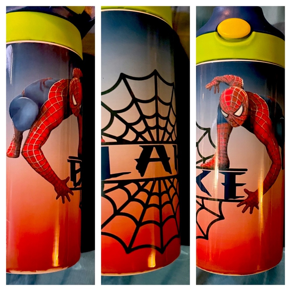 Spider-Man personalized 12oz flip top tumbler